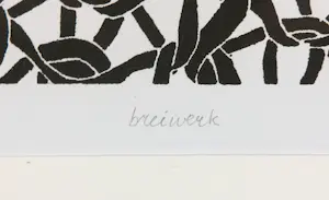 Anneke Dekkers - Litho, Breiwerk- Ingelijst kopen? Bied vanaf 40!
