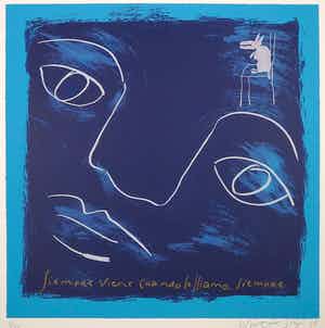 Wouter Stips - Zeefdruk, Siempre viene cuando le lliamo, siempre verkocht voor € 1!