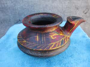 Niet of onleesbaar gesigneerd - Tibetaanse yakboterlamp verkocht voor € 10!