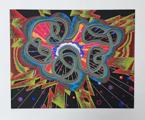 AcheterShinkichi Tajiri - zeldzame knoop - gesigneerde zeefdruk ‘The Big Bang’ - oplage 85 ex? Enchérissez de 175!
