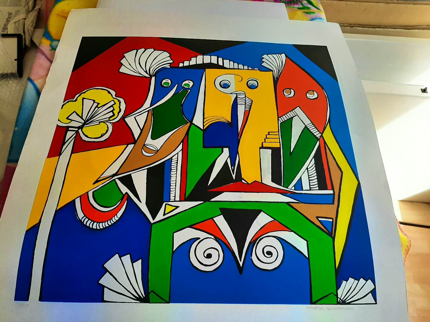 Buy Maartje Wijngaarden - Zeefdruk, Zonder titel? Bid from 30!