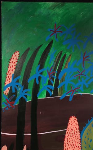 Niet of onleesbaar gesigneerd - Olieverf op doek, Landschap met sfinx (Zeer groot) kopen? Bied vanaf 10!