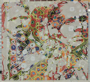 Barbara Broekman - Textiel op spieraam, Zonder titel - Ingelijst kopen? Bied vanaf 200!