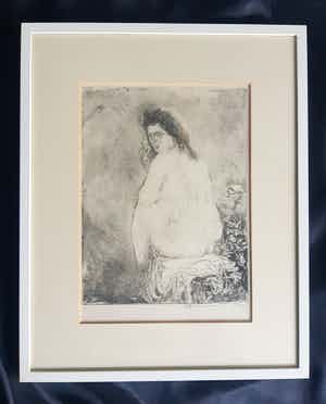 Theo Beerendonk - Naakt op een stoel van bloemen verkocht voor € 40!