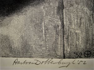 Aart van Dobbenburgh - Zeer bep. Oplage ! mooie 1952 Litho "Bloemenkrans" potlood gesigneerd kopen? Bied vanaf 1!