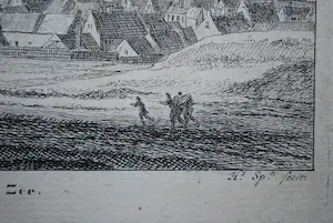 Hendrik Spilman - Noordwijk a/zee - 18e eeuw - ingelijst kopen? Bied vanaf 30!