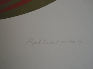 Rob Schotman - 2x Intrigerende jaren 60 PoP Art Litho - Circum-Centrisch - 1x gesigneerd kopen? Bied vanaf 30!