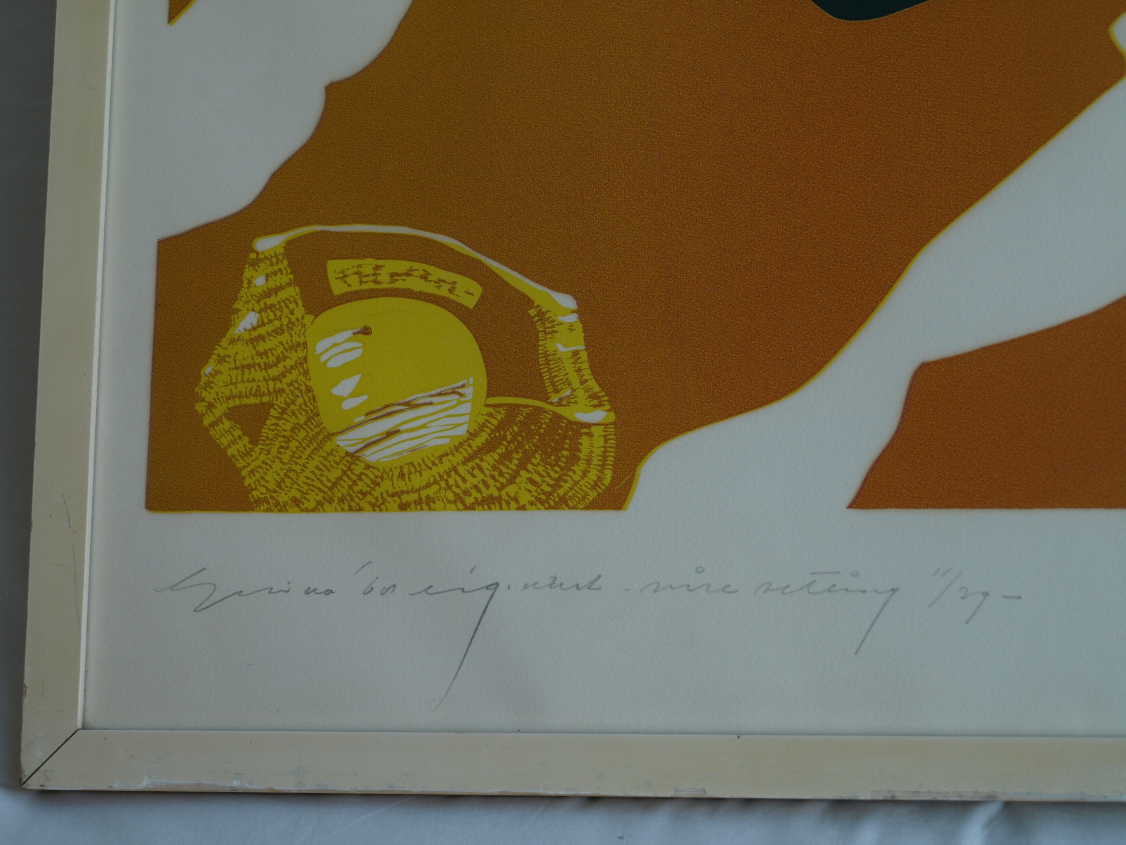 Niet of onleesbaar gesigneerd - Zeefdruk , Zonder titel - gesigneerd & ingelijst - 1968  kopen? Bied vanaf 1!