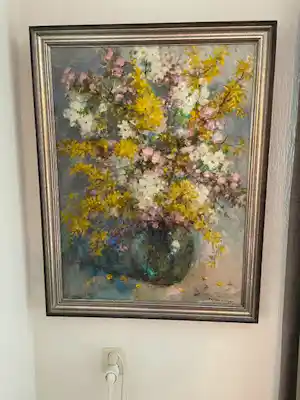 Theodorus van Oorschot - voorjaarsboeket in vaas vendu pour 200€ !