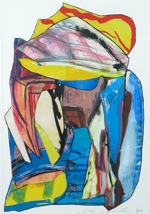 Ella Joosten - Gouache en collage, Zonder titel - Ingelijst kopen? Bied vanaf 1!