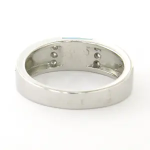 18k witgouden ring bezet met agaat en briljant geslepen diamant tot. 0.06ct kopen? Bied vanaf 480!