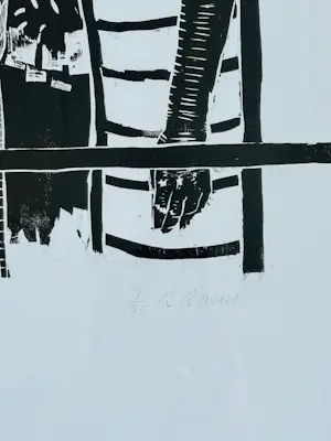 Roger Raveel - Een hand, een ontmoeting 1983 ( kleine oplage 3/30) met lijst kopen? Bied vanaf 1100!