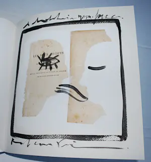 Rob van Trier - Collage op papier, geplaatst in het monumentale boek 'een gedeeld schildershart' kopen? Bied vanaf 75!