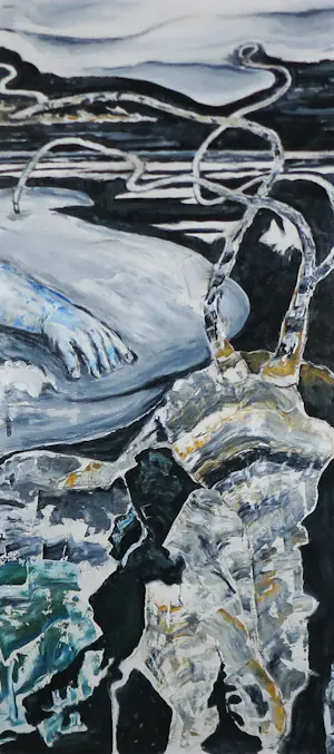 Sophie Mellema - Acryl op paneel, Tweeluik zonder titel- Ingelijst kopen? Bied vanaf 200!