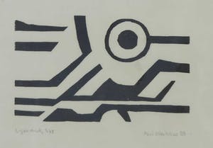 Paul Overhaus - Houtdruk, Landschap kopen? Bied vanaf 1!