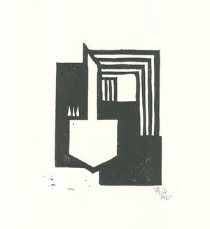 Thilo Maatsch - Handgesigneerde houtsnede: Abstracte Compositie kopen? Bied vanaf 35!