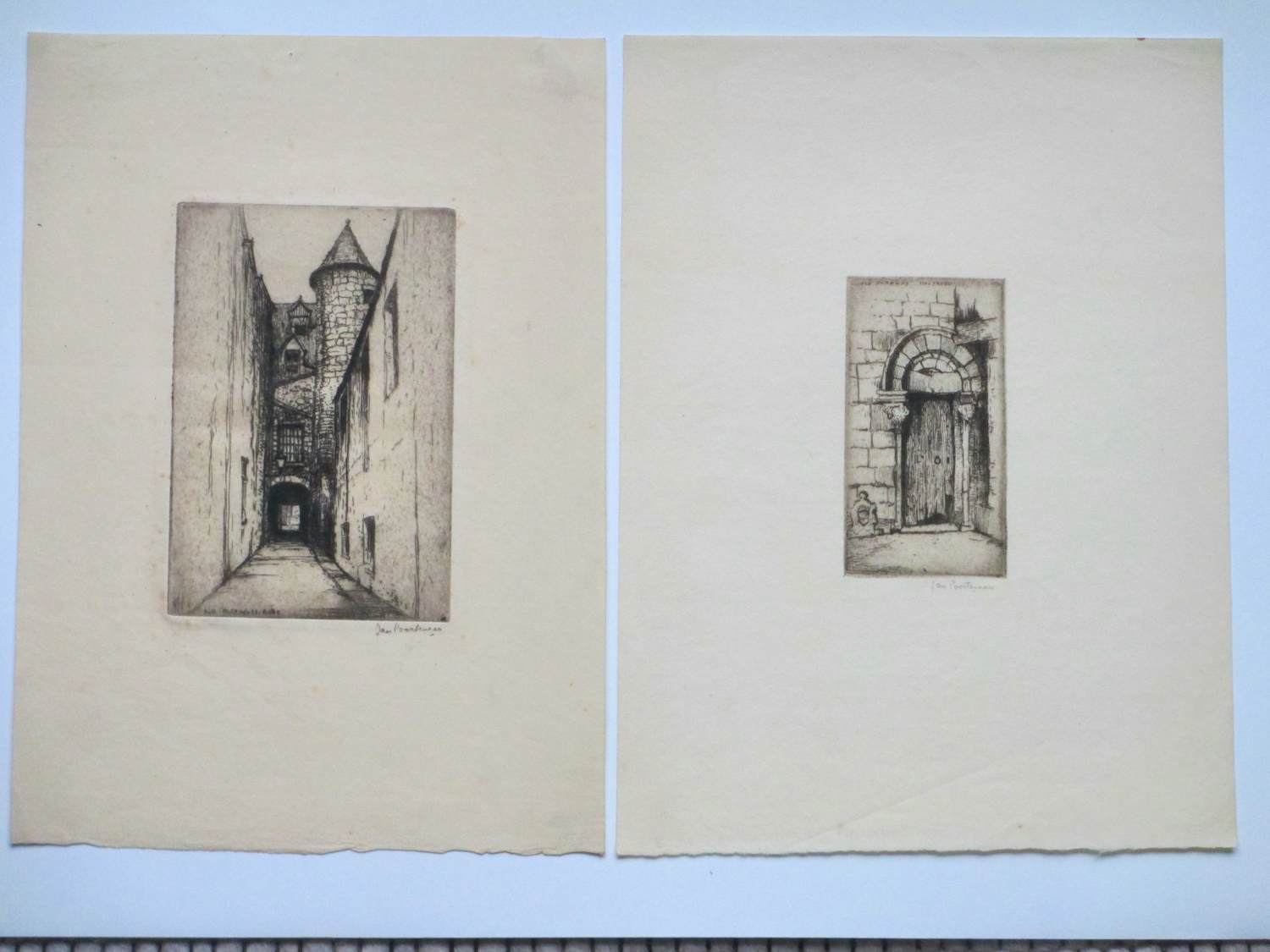 Jan Poortenaar - Old Playhouse Close & Old doorway Holyrood - Etsen kopen? Bied vanaf 50!