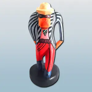 AcheterMarkus Pierson - Holz-Skulptur Coyote Typ Dandy Handbemalt signiert Höhe 26 cm? Enchérissez de 280!