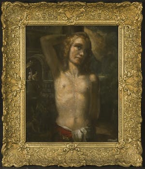 Henri van de Velde - Olieverf op doek, Bijbelse voorstelling - Ingelijst kopen? Bied vanaf 200!