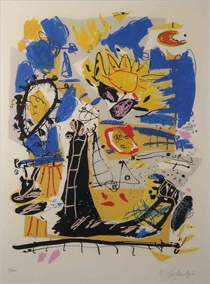 Kees Salentijn - Zeefdruk, Hommage aan Van Gogh III - Ingelijst kopen? Bied vanaf 50!