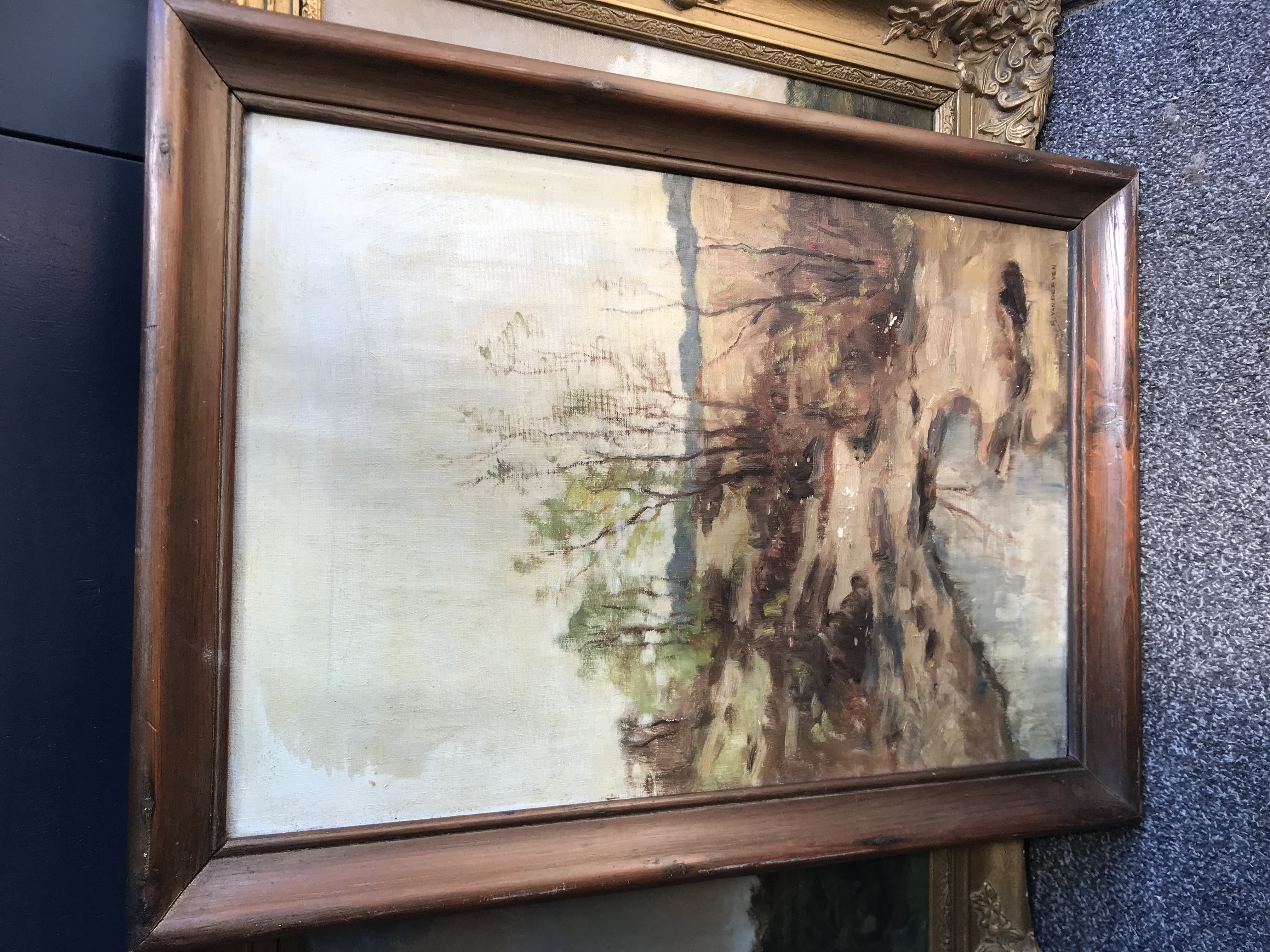 Emanuel van der Ven - heidelandschap met vennetje en bomen kopen? Bied vanaf 1!