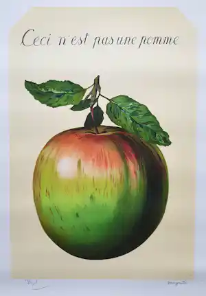 Rene Magritte - Ceci n'est pas une pomme verkocht voor € 375!