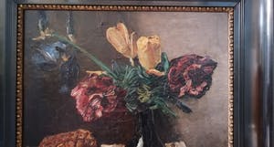 Conrad Kickert - Stilleven met tulpen en fruit (Laatste keer!!) kopen? Bied vanaf 400!