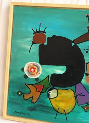 Jasper Banen - Acryl op doek, ingelijst , “Geel ontmoet de Anderen” – 2016 kopen? Bied vanaf 85!