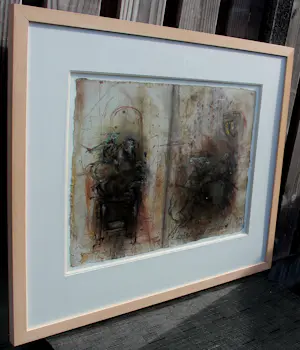 Gerti Bierenbroodspot - Ingelijste gemengde techniek: Capella Brancusi XXIV (nette lijst!) kopen? Bied vanaf 495!