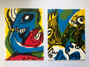 Bengt Lindstrom - Twee originele gekleurde lithografieën - Gesigneerd - XXV kopen? Bied vanaf 80!