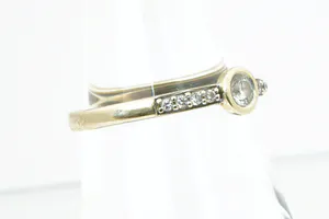 Sierlijke 14 krt goud & 0.30ct diamanten ring - klein model kopen? Bied vanaf 130!