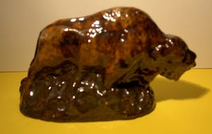 Niet of onleesbaar gesigneerd - Stier, gebakken en geglazuurd kopen? Bied vanaf 1!