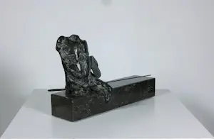 Kiny Copinga - Brons, Stijder met schild en speer kopen? Bied vanaf 400!