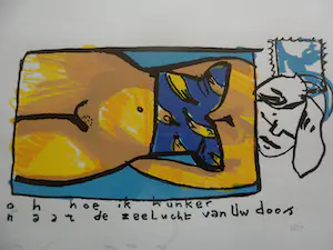 Herman Brood - Zeefdruk: Oh hoe ik hunker kopen? Bied vanaf 285!
