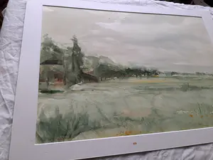 Niet of onleesbaar gesigneerd - Weide met bosrand - gesigneerd `TvA` kopen? Bied vanaf 1!