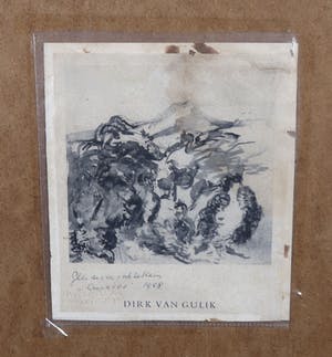 Dirk van Gulik - Gewassen inkt, Curaçao - Ingelijst kopen? Bied vanaf 1!