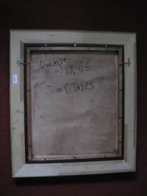 Juan Tajes - Geweldig relief schilderij "Dormida" 2007 - bijzonder mooi ingelijst kopen? Bied vanaf 147!