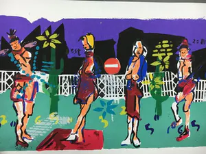 Espen Hagen - Gr Zeefdruk (50x135 cm) GOING TO WORK Hand gesigneerd kopen? Bied vanaf 50!