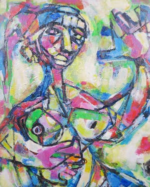 Christine Spierings - Olieverf op doek, Zonder titel (Groot) kopen? Bied vanaf 1!