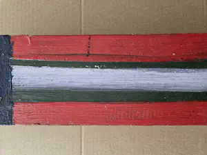 Piet Dirkx - Encaustiek. Gekleurde was op houten balk. kopen? Bied vanaf 79!