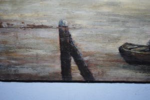 Niet of onleesbaar gesigneerd - onbekend havengezicht - olieverf op paneel kopen? Bied vanaf 1!