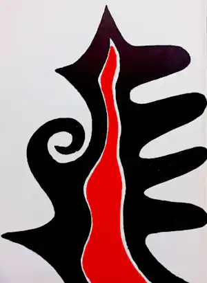 Alexander Calder - Compositie, originele litho (1973) verkauft für € 64!