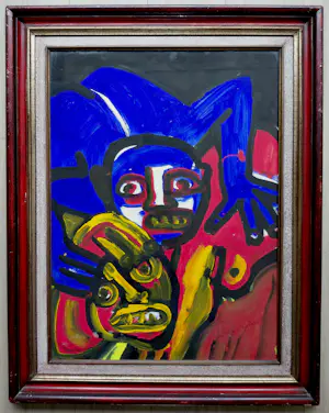 Bengt Lindstrom - Figuren, gemengde techniek (netjes ingelijst, groot) kopen? Bied vanaf 1250!