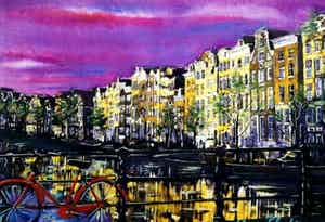 Elena Polyakova - Evening in Amsterdam verkocht voor € 60!