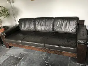 Leolux - Leolux bank / sofa, vintage design - hout en leer 1970's kaufen? Bieten Sie von 1!