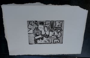 Henk Huig - ets: abstract - 1963 kopen? Bied vanaf 35!