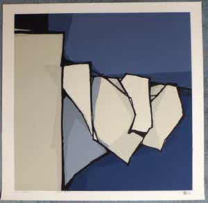 Fon Klement - Boardsnede, 90 X 90 cm. Façade Grise oplage 9/24. verkocht voor € 225!