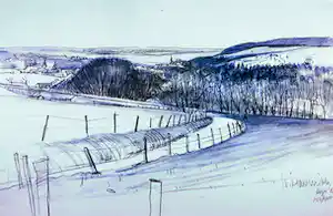 Jo Havenith - Litho, Gezicht op eys verkauft für € 35!