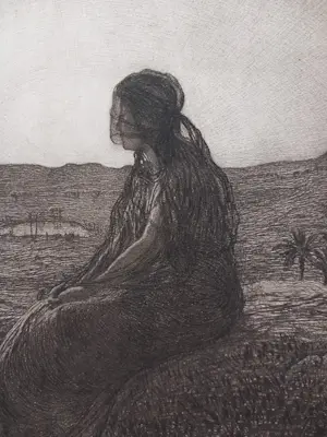 Jean Francois Raffaëlli - 1898-La Lépreuse (De melaatse vrouw) kopen? Bied vanaf 145!