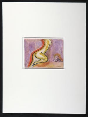 Luis Filcer - Aquarel en krijttekening, Vrouw XVI kopen? Bied vanaf 50!